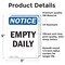 Signmission Empty Daily, 3.5 in W x Rectangle, Vinyl Decal OS-2PACK-NS-D-35-V-12026 - alternate 4